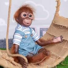 20 Inch Soft And Authentic Vinyl Monkey Doll Companion Toy - Mix - View 3