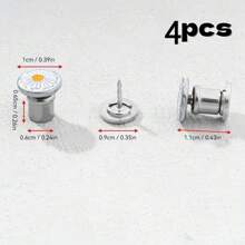 4pcs Non-Slip Metal Clips, Suitable For Pants Hem And Bucket Hat - Easy Install, Secure Fit, Multiple Colors, Pants Leg Bottom Clips Summer Cooling,Beach,Travel