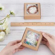 5pcs/10pcs Mini Clear Window Paper Boxes, White Cardboard Boxes With Lids, Suitable For Cookies, Soaps, Proposal, Candies, Wedding, Birthday, Party, Gift, Bridesmaid, Graduation, Easter, Mother's Day - Paper - View 5