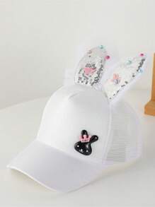 1pc Adjustable Children Rabbit Design Cute Duck Bill Cap, Adorable Baseball Hat For Girls, Suitable For Everyday Wear - Bunny Baseball Cap - View 14