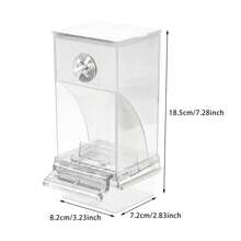 Comederos automáticos para pájaros, bebedero acrílico para loros, contenedor de alimentos para semillas, jaula, accesorios para periquitos pequeños y medianos - Blanco - Ver 7