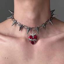 1 pieza Collar de titanio y acero asimétrico y geométrico, de diseño minimalista y elegante con una delicada cadena para la clavícula