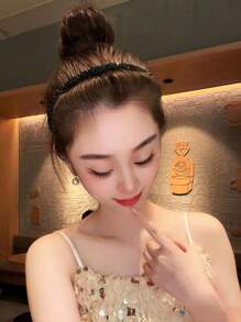 3 pezzi Fasce per capelli da donna con cristalli strass schiacciati, antiscivolo, accessori per capelli multiuso con decorazione in strass, adatti per la pulizia del viso e l'uso quotidiano, tiara, fascia per capelli, fascia, cerchietto per capelli, accessori per capelli a zig zag