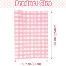 20 tờ giấy lụa 14 x 20 inch Giấy lụa kẻ ô vuông màu hồng và trắng dùng để gói quà, giấy gói số lượng lớn, giấy lụa dùng để đóng gói quà sinh nhật, thủ công mỹ nghệ, Ngày của Mẹ ﻿ - Nhiều màu - Xem 3