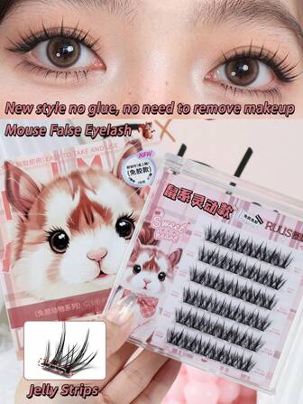 36 Bundles Of Artificial Mink Fur, 3D Natural Effect, Easy To Apply To The Eyes, Reusable, Instantly Enlarged, Segmented Design For Various DIY Options, Giving You A Personalized Pair Of Big Eyes(Rat) Lash Clusters,Eye Lash Clusters,Individual Eyelashes,Lashes,Fake Lashes