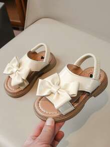1 Pair Baby Girl Princess Sandals, Soft Bottom Toddler Walking Shoes, Summer, 1-3 Years Old