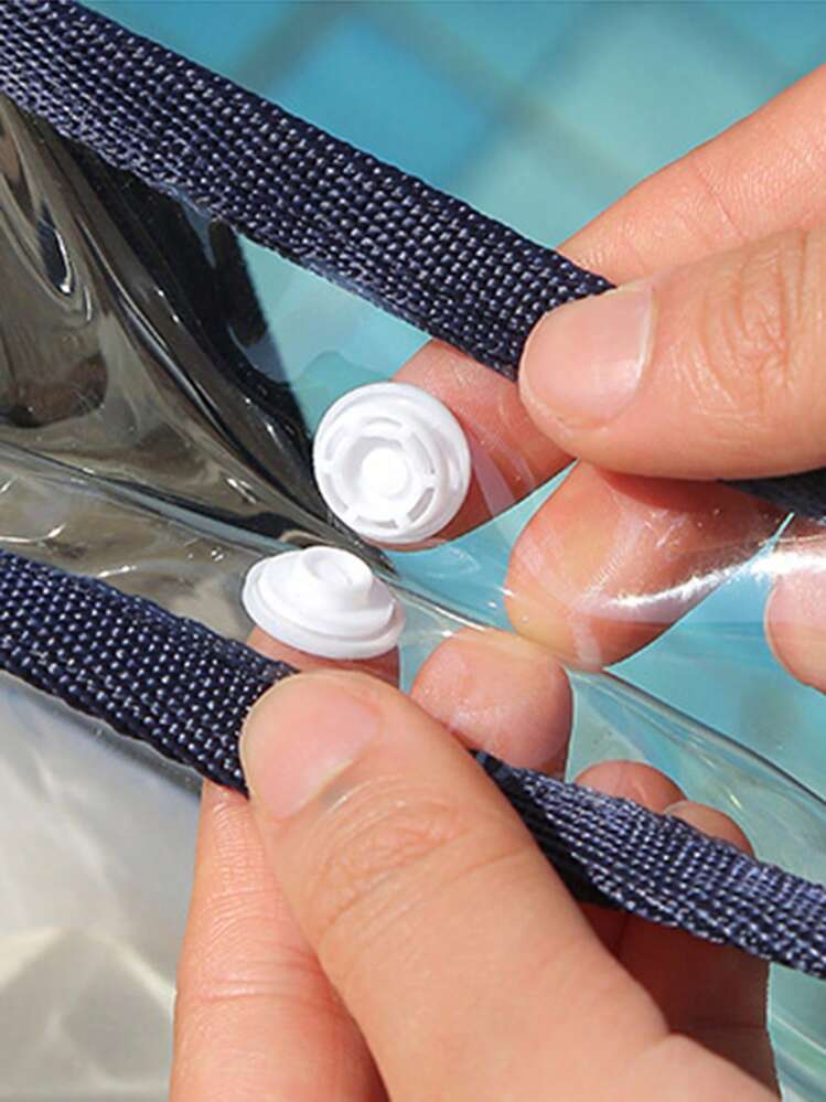 1 件儿童透明 PVC 防水户外游泳/沙滩包，多功能旅行洗漱包，大容量，适合泳池、海边、度假 - 均碼 - 查看 6