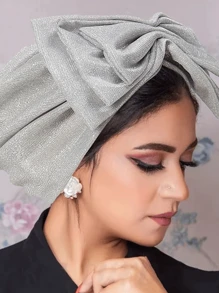 1 件手工闪亮蝴蝶结头巾帽，包头巾式头巾睡眠帽 - 蝴蝶結 - 查看 10