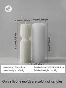 Striped Cylinder Silicone Candle Molds - DIY Handmade Geometric Spire Aromatherapy Candles For Home & Table Decor Gifts Birthday Graduation