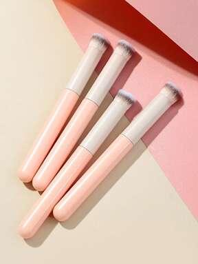 mulynsie 1 pieza Pincel de maquillaje mini oblicuo de punta plana tipo kabuki para contorno de nariz, para cubrir, mezclar, fijar, empolvar, líquido, crema y base, pincel de maquillaje para reparación y belleza de rostro 270s, pincel de base, pincel de corrector, pincel de rubor, pincel de contorno, pincel de rubor, pincel de bronceador, pincel de polvo, pincel de base, pincel de rubor