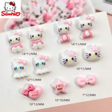 Sanrio Sanrio Mignon DIY/ 40 pièces/20 pièces/10 pièces Mignonnes décorations en résine 3D mini hello kitty de dessin animé, pour nail art/fabrication de bijoux - Lot en vrac, convient pour la création de bijoux DIY