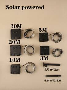 1pc 3/5/10/20/30M 30/50/100/200/300 LED Solar Fairy Copper Wire Lights, 8 Modes Of Outdoor Copper Wire String Lights, Mini LED Lights Used For Christmas Gardens, Terraces, Trees, Parties, Courtyards, Wedding Decorations