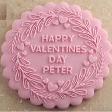 Customize Text With 2 Cookies Cake Decorations Halloween And Christmas DIY Cutters Sugar Cake Templates Wedding Clay Fondant Embosser Name Cake Mold Handmade Cookie/Biscuit Embosser Stamp