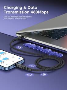 100W USB-C 转 USB-C 快充线，5A PD USB Type-C 快充线，兼容 16/15/15 Pro/15 Pro Max/Pro/Air/Pro/Mini/6、S23/S22、Z-Flip、Pixel（黑色）。也兼容 16、16 Pro Max、15、15 Plus、15 Pro、15 Pro Max 及其他设备。Type-C 铝合金材质，纳米纤维接口。 - 黑色 - 查看 8