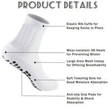 6 paia di calzini unisex antiscivolo da calcio con puntini adesivi, calzini sportivi con fondo spesso in spugna, adatti per corsa, calcio, basket, fitness