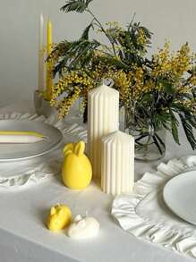 Striped Cylinder Silicone Candle Molds - DIY Handmade Geometric Spire Aromatherapy Candles For Home & Table Decor Gifts Birthday Graduation