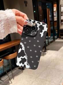 牛纹星星图案时尚手机壳适用于 iPhone 16 Pro Max、14、13、12、11 Pro Max、XS Max、X、XR、8、7、6S、Plus、Mini 和 Galaxy A13 4G、S21 FE 5G、A15、A21S、A34、A12、A50、S21、A71，防震手机壳，可用作生日礼物、女朋友、男朋友或自用 - 彩色 - 查看 5