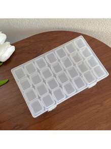 1PC Transparent Storage Box, Jewelry Necklace, Earrings, Jewelry Earrings, Nail Art, Diamonds, Push Pins, Pills, Small Items Storage, Separate Compartments - Multicolor - View 9