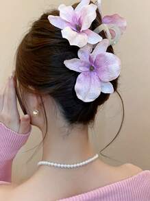 Elegancki spinka do włosów Peony Flower, spinka do włosów Travel Holiday Style Bun Claw, świeże akcesoria do włosów