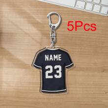 Soccer Jersey Custom Acrylic Keychain Sports Fans Gift For Kids Sports Sports Team Gift Custom Keychain Bag Tag,Unique Double-Sided Design, Suitable For Fans' Personalized Decoration Keychain Pendant, Birthday Custom Gift, Christmas Custom Gift