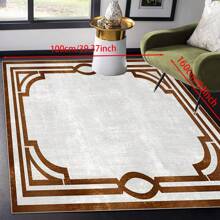 [Crystal Fleece 700g/㎡ Dotted Bottom 5mm Thickness] European-Style Living Room Bedroom Carpet, Washable, Non-Slip, Stain-Resistant Backing, Suitable For Bedroom, Dining Room, Kitchen, Office, Entrance, Living Room, Farmhouse Decoration, Indoor & Outdoor