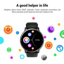 A Unisex Black Silicon Strap 1.28 Inch High Definition Touch Screen Multifunctional Digital Sports Watch With Various Sport Modes, Music Control, Photograph Control, Social Media Notification, Suitable For Gift, Sports, School, Etc. Best Choice For Gifts.,As A Father's Day Gift As A Gift For Students Returning To School