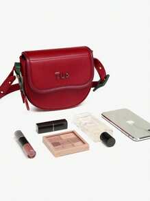 Regalo de cumpleaños Bolso de silla de montar de cereza 2025 Nuevo bolso de mano versátil y de moda con textura roja Bolso cruzado original para mujeres