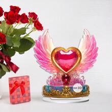 情人节粉色爱心翅膀家居卧室客厅桌面摆件组装道具节日装饰品 - 彩色 - 查看 4