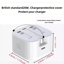 Set de 5 protectores de cargador estándar británico de 20W, para proteger tu cargador compatible con iPhone 16 Pro Max, 15, 13, 14, protector de cable de datos, protector de cargador iPhone 12 Pro Max, estuche DIY de pescado