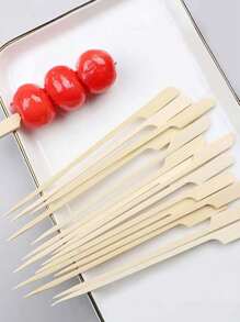 Paquete de 100 pinchos de bambú, adecuados para el hogar, restaurantes, mercados nocturnos, actividades al aire libre, tiendas de frutas - lavables y reutilizables, para la cocina, regalo de Navidad 1038