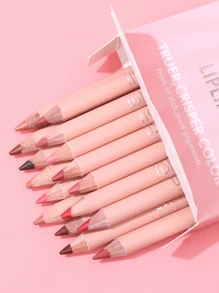16pcs/Set Lip Liner Pencil Kit, Matte Nude Lip Liner Set, Moisturizing Long-Lasting Lip Makeup Cosmetics - Multicolor - View 5