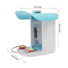 kangten IP65 Waterproof Solar Bird Feeder 1080p HD Night Vision Camera Smart Recognition - Blue - View 4