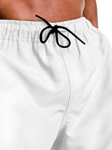 Short Tactel Masculino Estampado Urso Smiel XD Super Confortável Streetwwear Tecido Premium - Branco - Visão 5