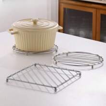 1 Peça Descanso Quadrado, Tapete de Mesa de Cozinha Resistente ao Calor, Porta-Copos, Sousplat, Presente de Natal (Alguns arranhões na superfície dos produtos metálicos são normais e não afetam o uso)