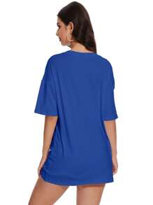 JESOT Women's Casual Oversized T Shirts  Half Sleeve Crew Neck