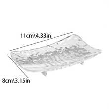 1pc Ice Pattern Soap Dish - Built-In Drainage Holes, No Need To Drill, Bathroom Soap Holder For Home, Hotel, Dorm, Shower Caddy, Countertop Use