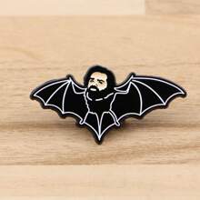 1pc Unique Enamel Lapel Pin - Charming Badge For Backpacks And Clothes Pin For Clothes Bag Charm School Kpop Teacher Supplies Bag Charms Cute Office Accessories Shirts Jacket Jewelry Christmas Halloween Autumn-Winter Accessories,Suitable For Teens, Youth,Men,Casual, Outdoor, Athletic, Vacation, Graduation Gifts, Birthday, Daily Wear Funny Teacher Gifts - Black - View 2