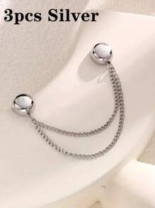 男女通用多功能磁性衣夹 强力头巾磁铁带链 磁性衣披肩夹 多功能衣夹 磁性衬衫配件 牢固固定围巾、头巾、裤子等织物 旅行必备配件 户外办公 返校旅行必需品 旅行配件 旅行必备品 海滩度假 暑假 学校配件 用品 返校用品