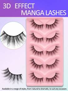 5 Pairs Faux Mink Lashes, Natural & Fluffy 3D Thick Curly D-Curl Wispy Eyelashes, Look Like Flared False Lashes, Wholesale 10 Pairs Fluffy 3D Faux Mink Eyelashes, Long & Thick Natural Fake Eyelashes