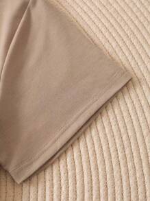 Kit de 3 camisetas Básicas casuais de manga curta e gola redonda Unissex, em tecido sólido algodão, roupas de verão - Verde Militar - Visão 10