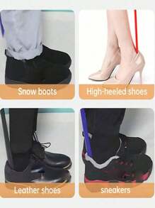 1PC "Long Shoe Puller | Shoe Accessory Essentials, Comfortable And Durable Shoe Puller, Easy To Put On Shoes Magic Tool, Suitable For Various Shoe Types, Essential For Home, Office, Traveling, Helps You Put On And Take Off Shoes Easily And Protect Shoe Upper"