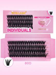 RITALASH 48/80PCS D Curl RITALASH Cluster Lash DIY 6 Styles Eyelash Extensions D Curl Long Individual Lashes Mixed Tray Lash Clusters Extensions DIY Cluster Lash At Home Lash Clusters,Eye Lash Clusters,Individual Eyelashes,Lashes,Fake Lashes