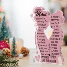 1 Pc Acrylic Plaque Sign 15x12cm Mom Gifts From Daughter Christmas Gift For Mom, Mom Birthday Ideas Gift Cool Mother's Day Gifts From Daughter Best Mom Ever Gifts New Mom Single Mom