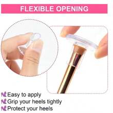 6 件/3 双透明高跟鞋保护套，3 种尺寸柔软鞋跟套，适用于在草地不平坦的地板上行走，防滑鞋跟修复帽，防止陷入草地，保护套适用于女士婚鞋