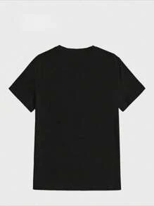 Camisa de ocio para hombres Camisa casual del Antiguo Club de Boxeo Impresión digital Pura de algodón pesado Camisa - Negro - Ver 2