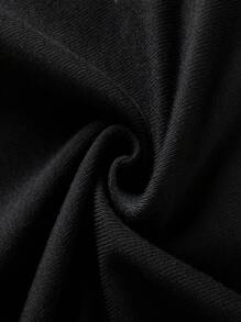 夏季新款U领短袖T恤女短款修身美式辣妹上衣 - 黑色 - 查看 6