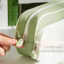 1pcPersonalized Name Customized Simple Multifunctional Cat Claw Pencil Bag High-End Sense Large Capacity Pencil Stationery Box - Multicolor - View 7