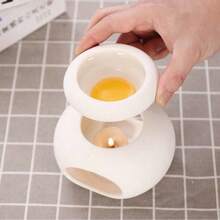 1 套独特的椭圆形陶瓷香薰扩散器，大容量可分离香薰扩散器，创意精油香薰加热器和烛台，蜡烛扩散器，家居装饰，适用于水疗、瑜伽、冥想