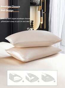 4 件卡其色优质纯色丝缎床单套件，1 件床笠和 1 件床单和 2 件枕套床上用品床垫保护套（不包括枕芯），豪华缎面床笠套装，特大号双人床，全尺寸床单，深口袋，最大 11.8 英寸缎面枕套，柔软透气防皱，更适合睡眠，豪华酒店风格，送给妈妈爸爸朋友宿舍床上用品的礼物 - 卡其色 - 查看 7