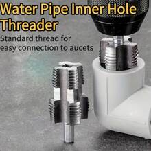 1 PC Thread Tap Npt Pipe Tap 2025 Upgraded New Tool For Plumbers And Electricians Suitable For Ppr, Thread Repair Machine Tap Silvery Aluminum Alloy Hand Tapping, Metal Water Pipe Inner Hole Threader - Silver - View 1